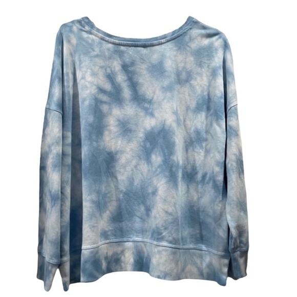 a.n.a Women’s Blue & White Tie-Dye Pullover Sweater Sz XXL - Picture 3 of 5